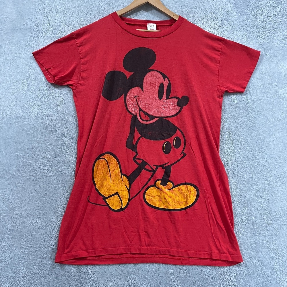 Vintage Disney Mickey Mouse Dress Shirt‎ Womens Large USA Made